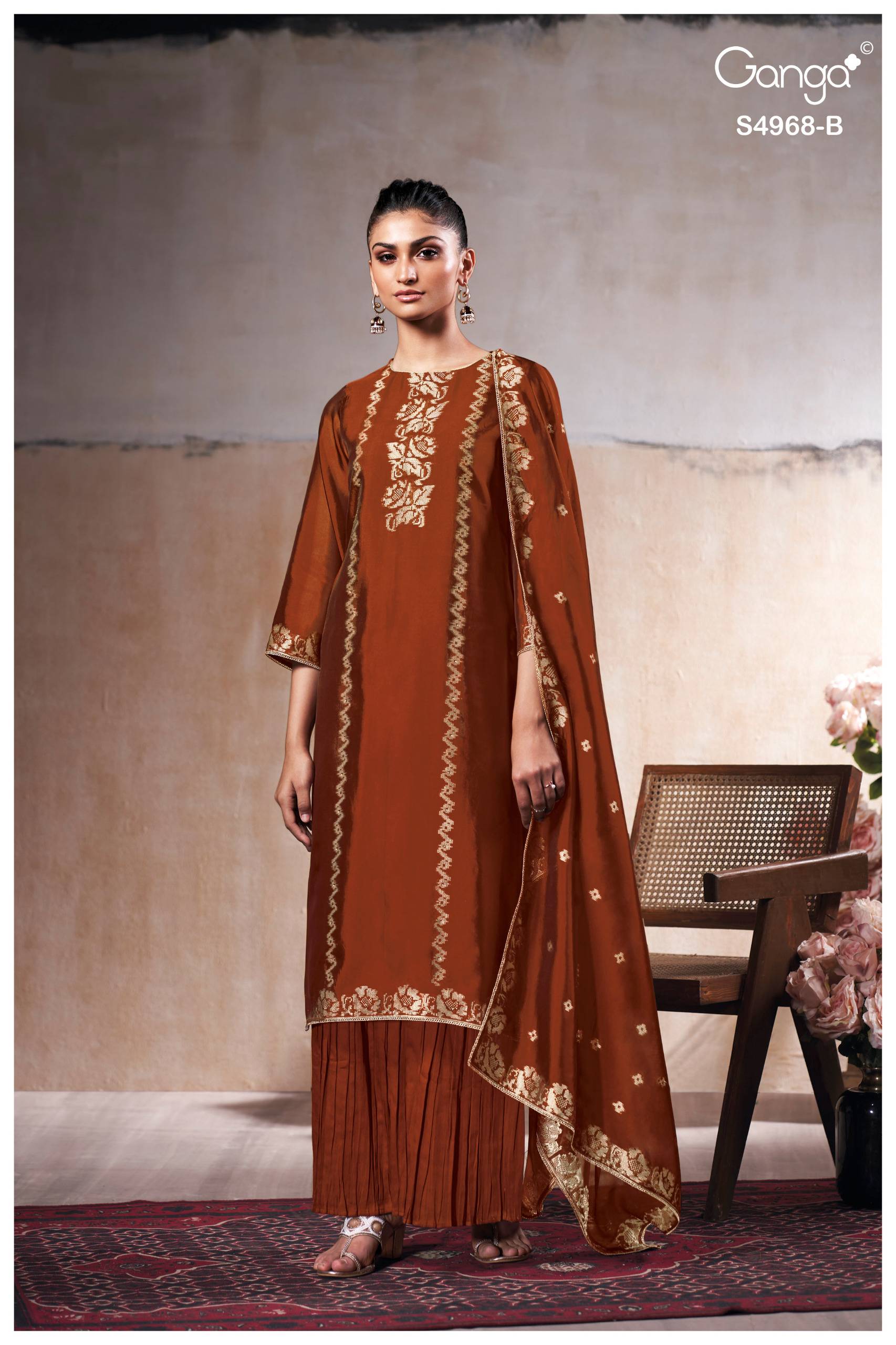 PRAVIKA 4968 SERIES By GANGAFASHION Stylish Beautiful Colourful Silk Dresses At Wholesale Price